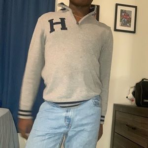 Tommy Hilfiger 1/4 Zip Sweater Mens
Gray Mock Neck